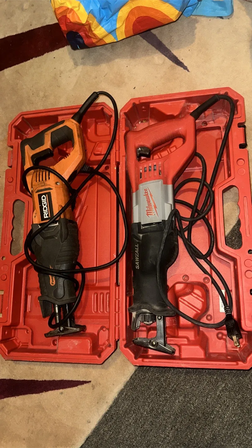 Ridgid & Milwaukee Sawzall Reciprocating Saws