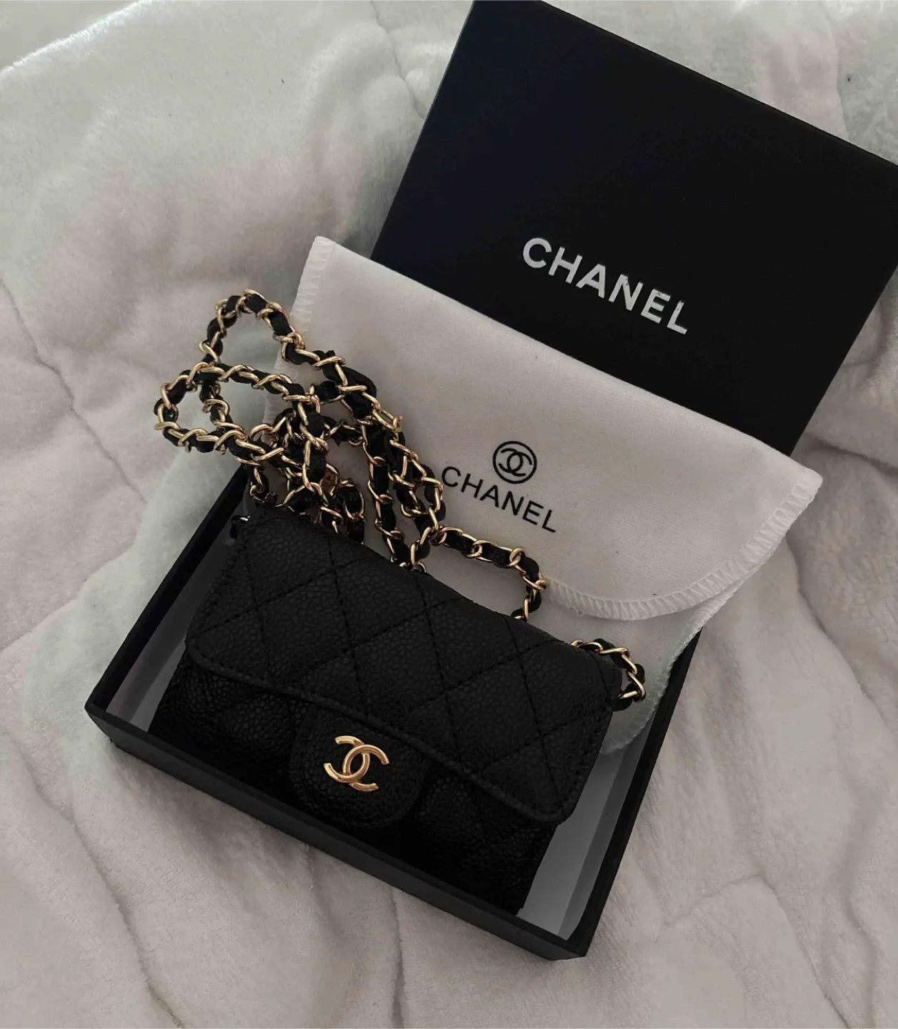 Chanel Chain Wallet - Black