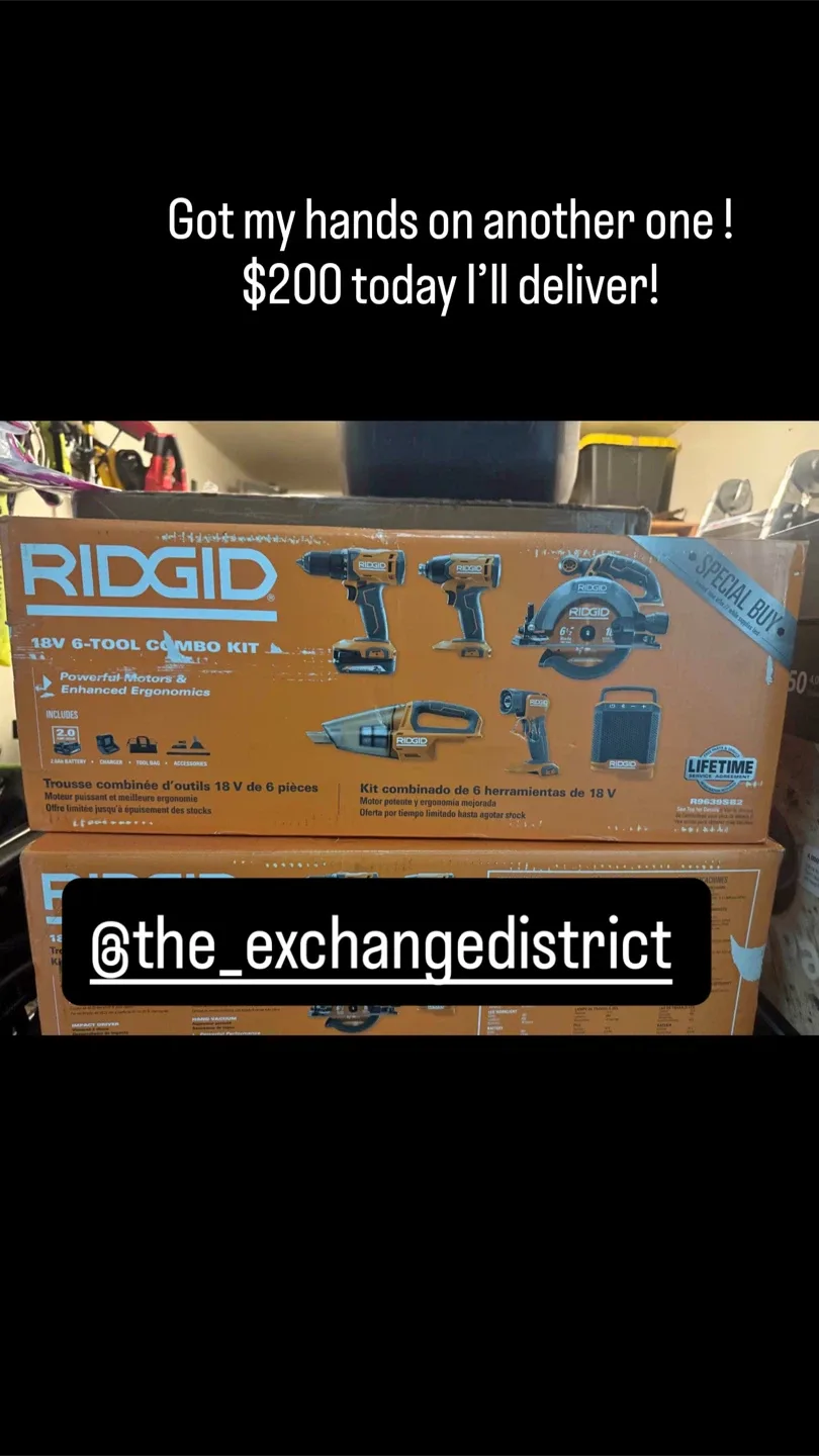 Ridgid 18V 6-Tool Combo Kit