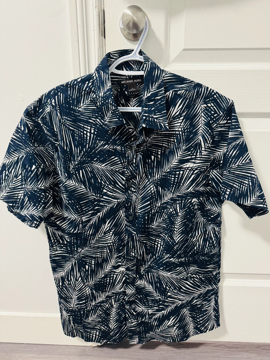 Michael Kors Palm Print Shirt - Size L