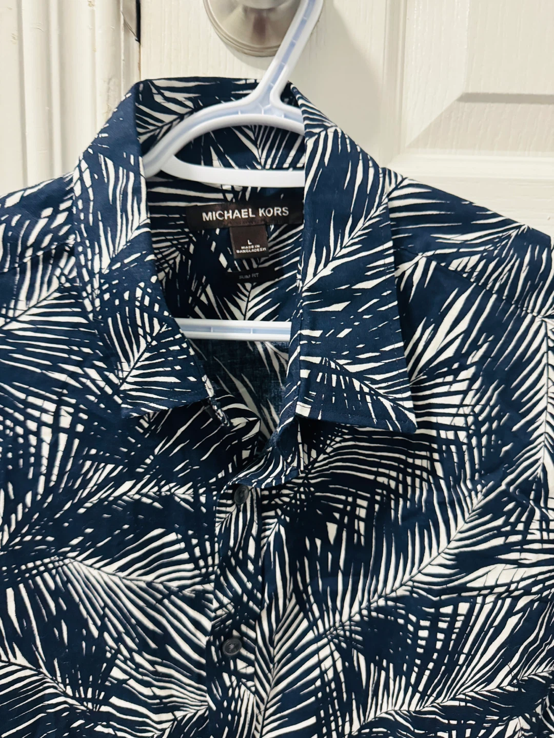 Michael Kors Palm Print Shirt - Size L - photo 2