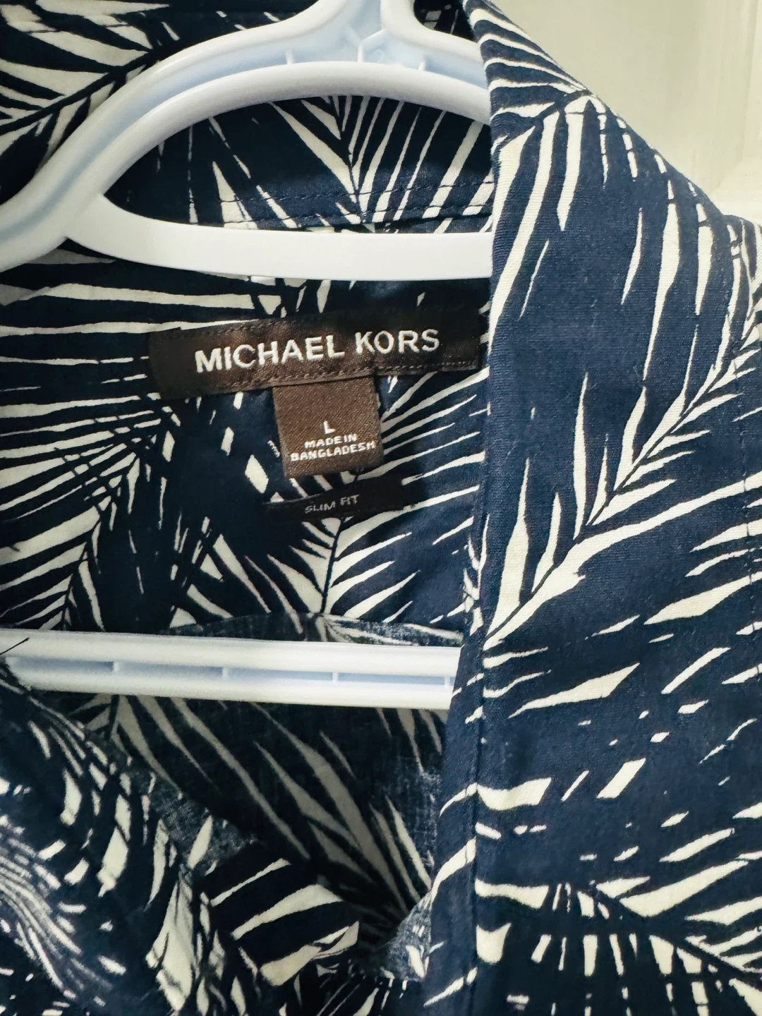 Michael Kors Palm Print Shirt - Size L - photo 3