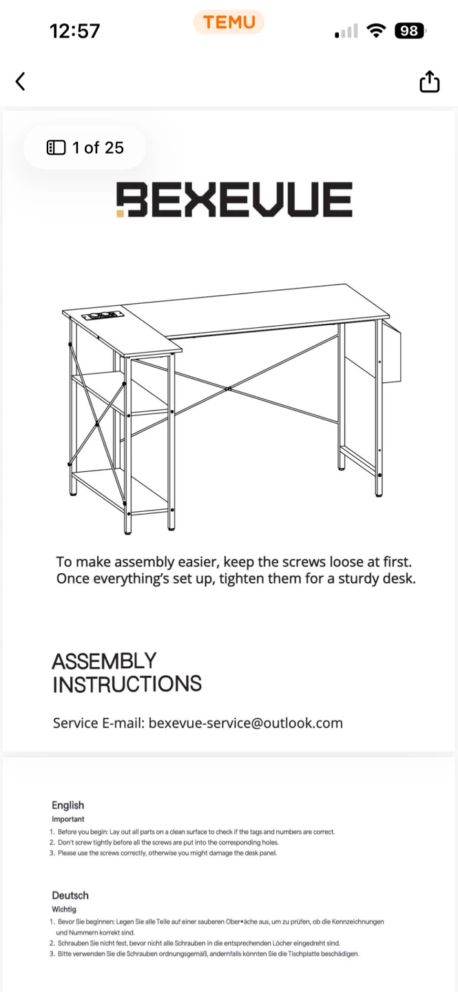 Black Corner Desk - photo 2
