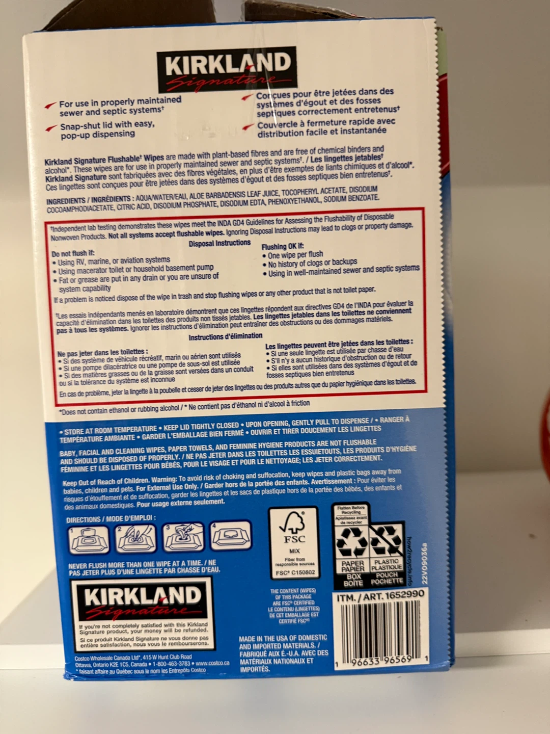 Kirkland Signature Flushable Wipes - 640 Count - photo 2