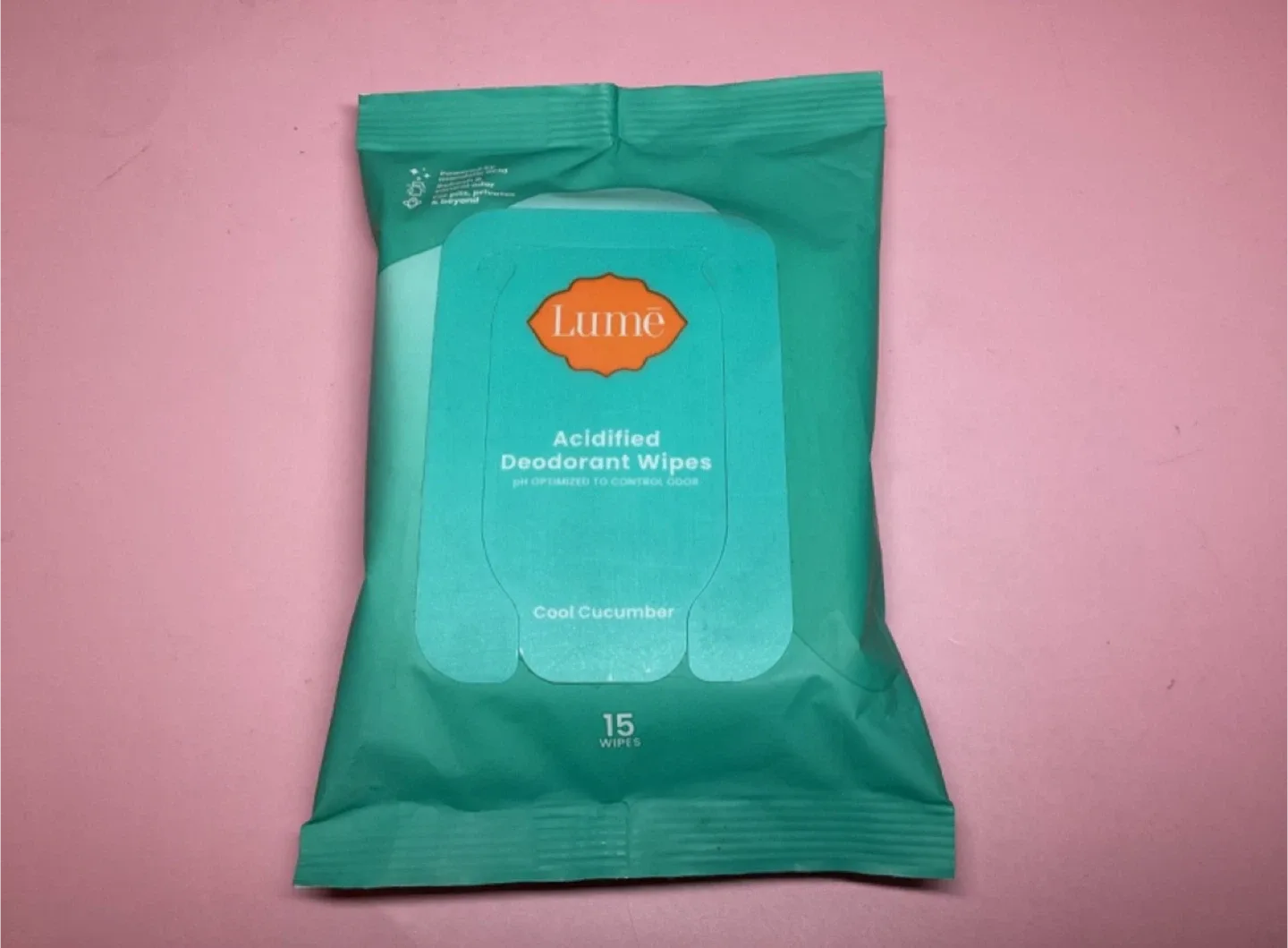 Lume Acidified Deodorant Wipes - Cool Cucumber