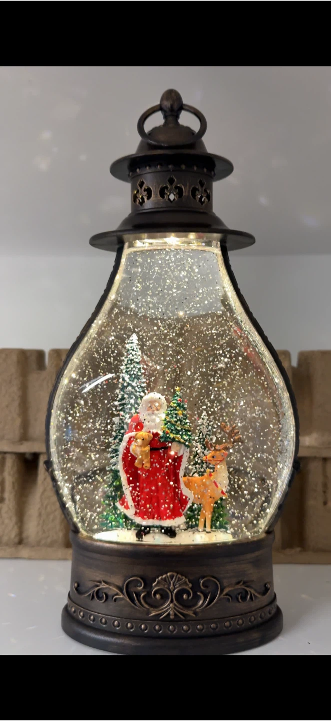 Christmas Snow Globe Lantern with Santa - photo 4