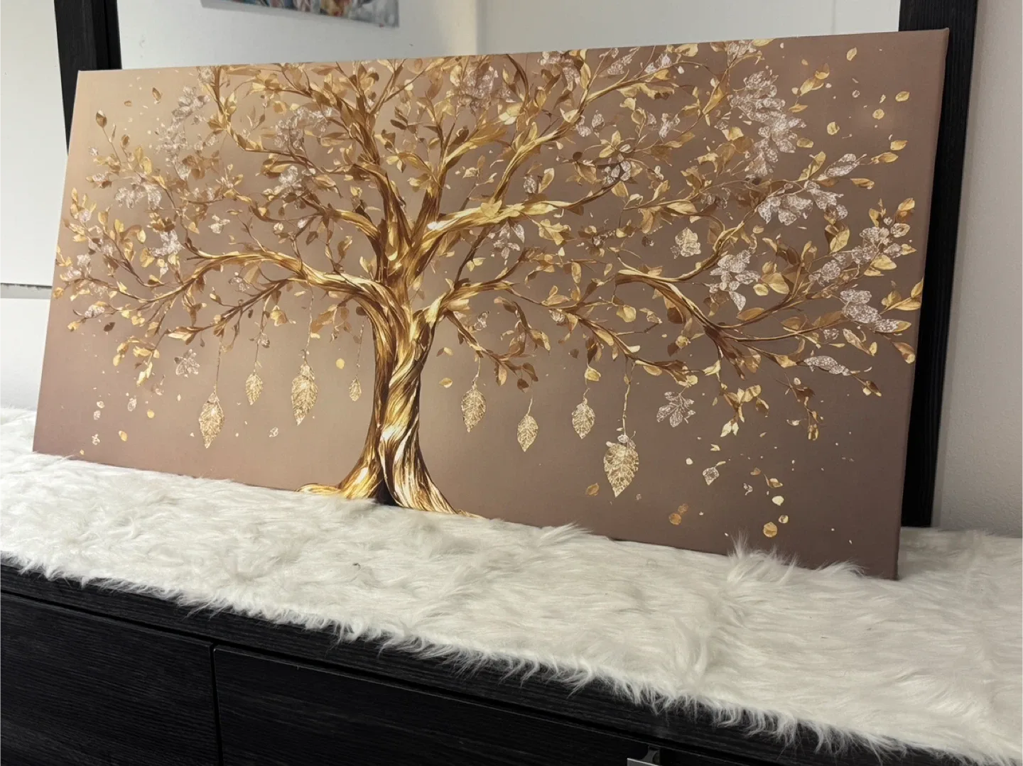 Gold Tree Canvas Wall Art