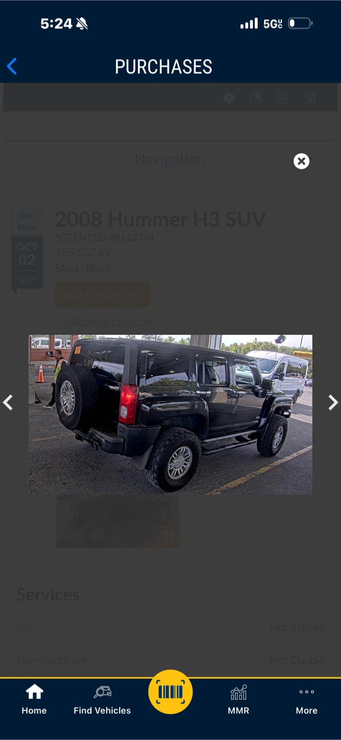 2008 Hummer H3 SUV - Black