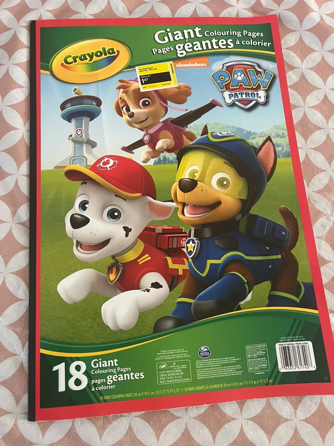 Crayola Paw Patrol Giant Colouring Pages - New!