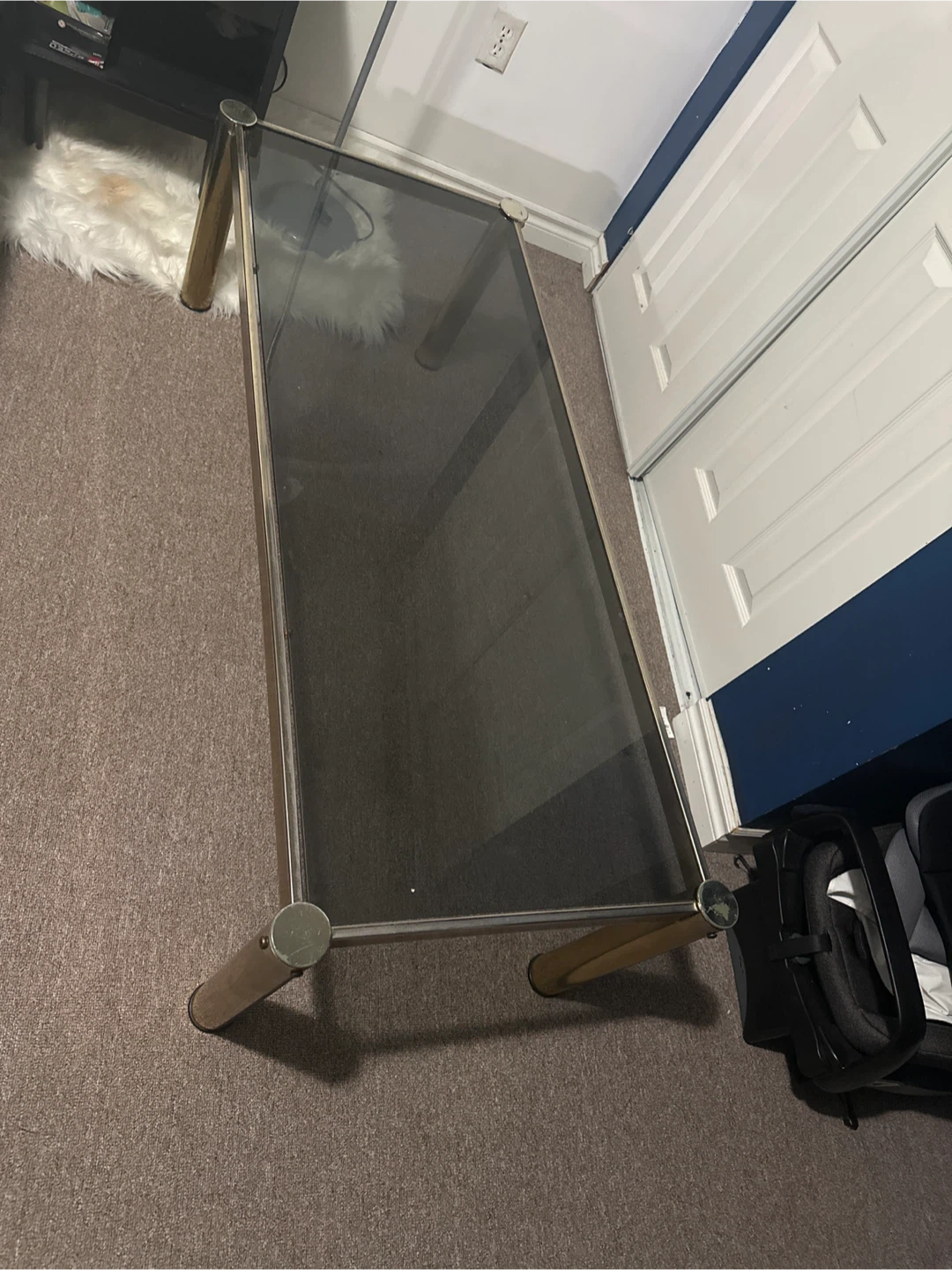 Glass top coffee table