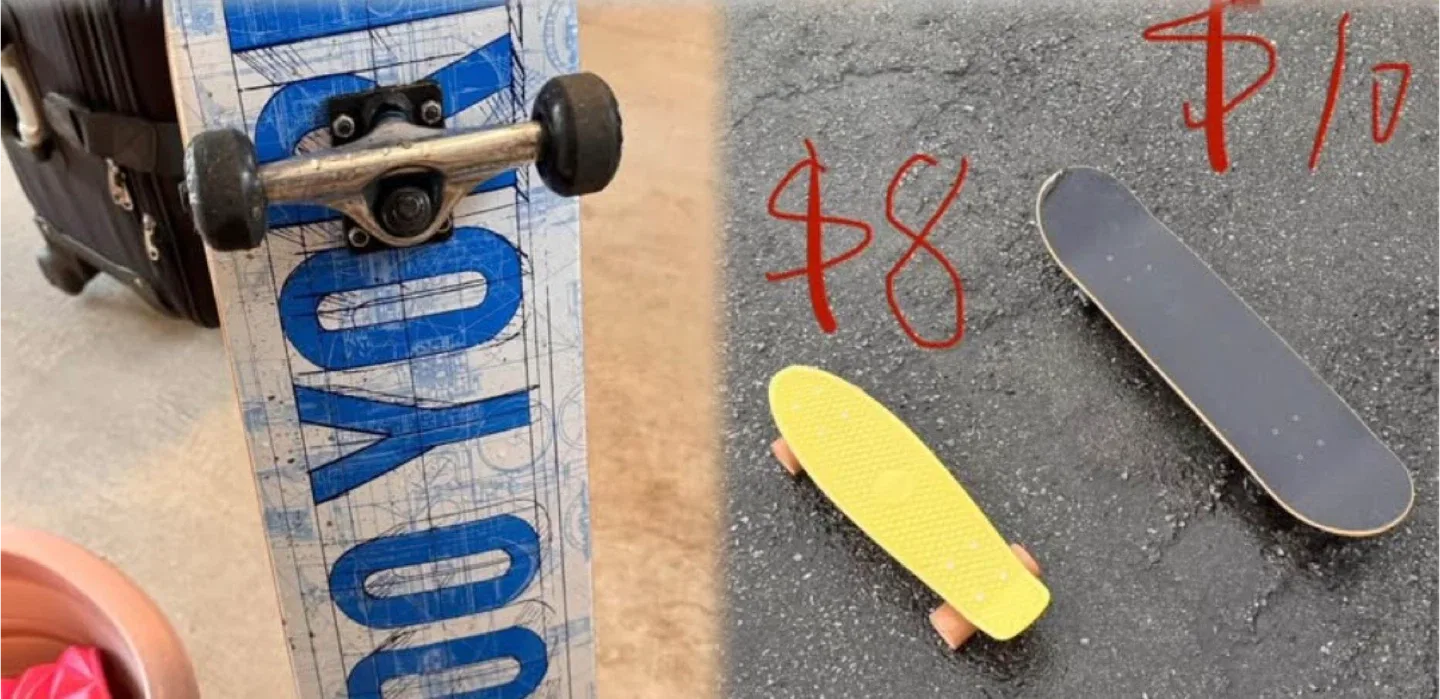 Used skateboard