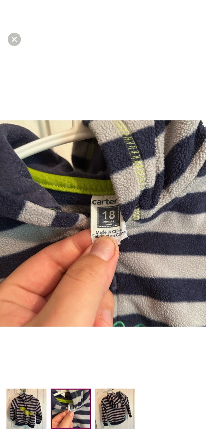 Carter's 18 Months Fleece Zip-Up Hoodie - photo 2