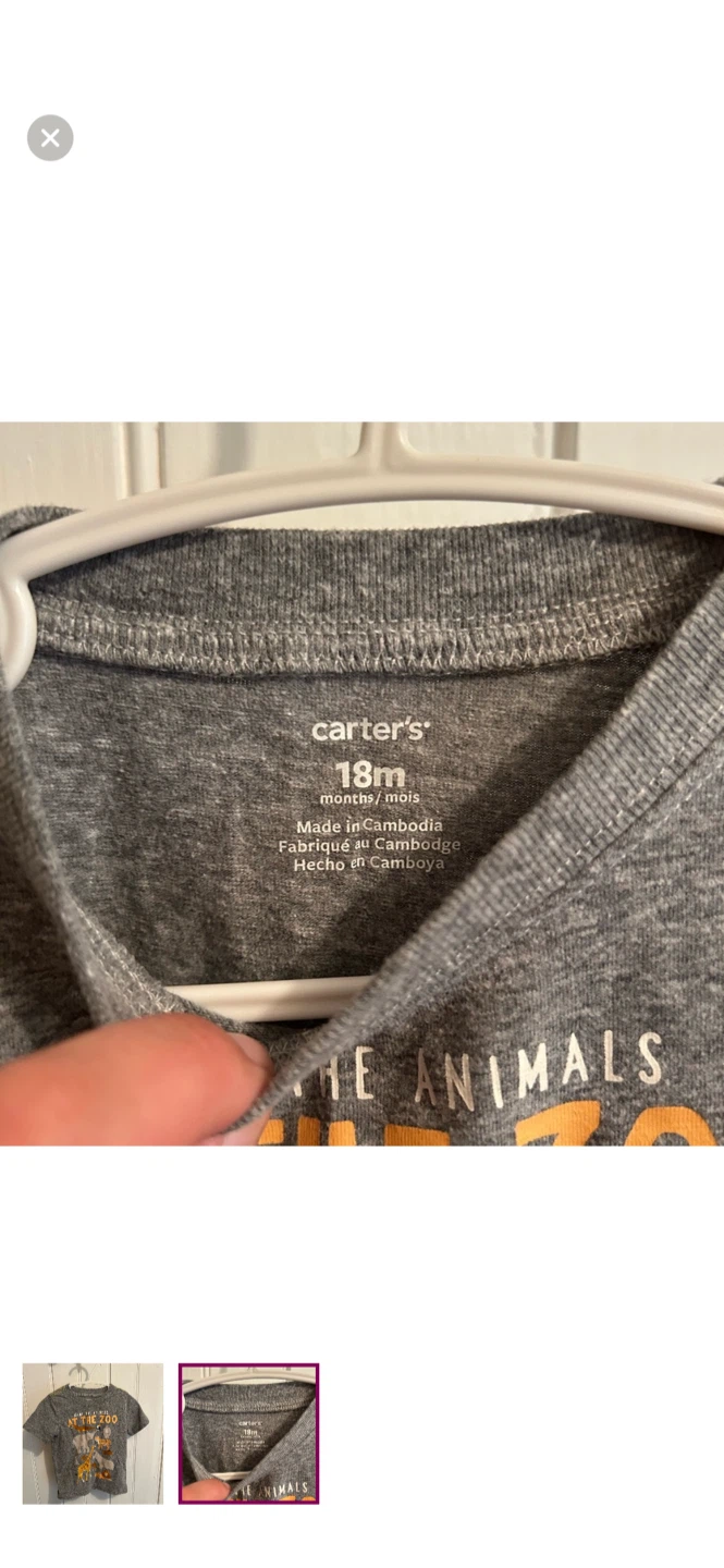 Carter's 18M Zoo Animals T-Shirt - photo 2