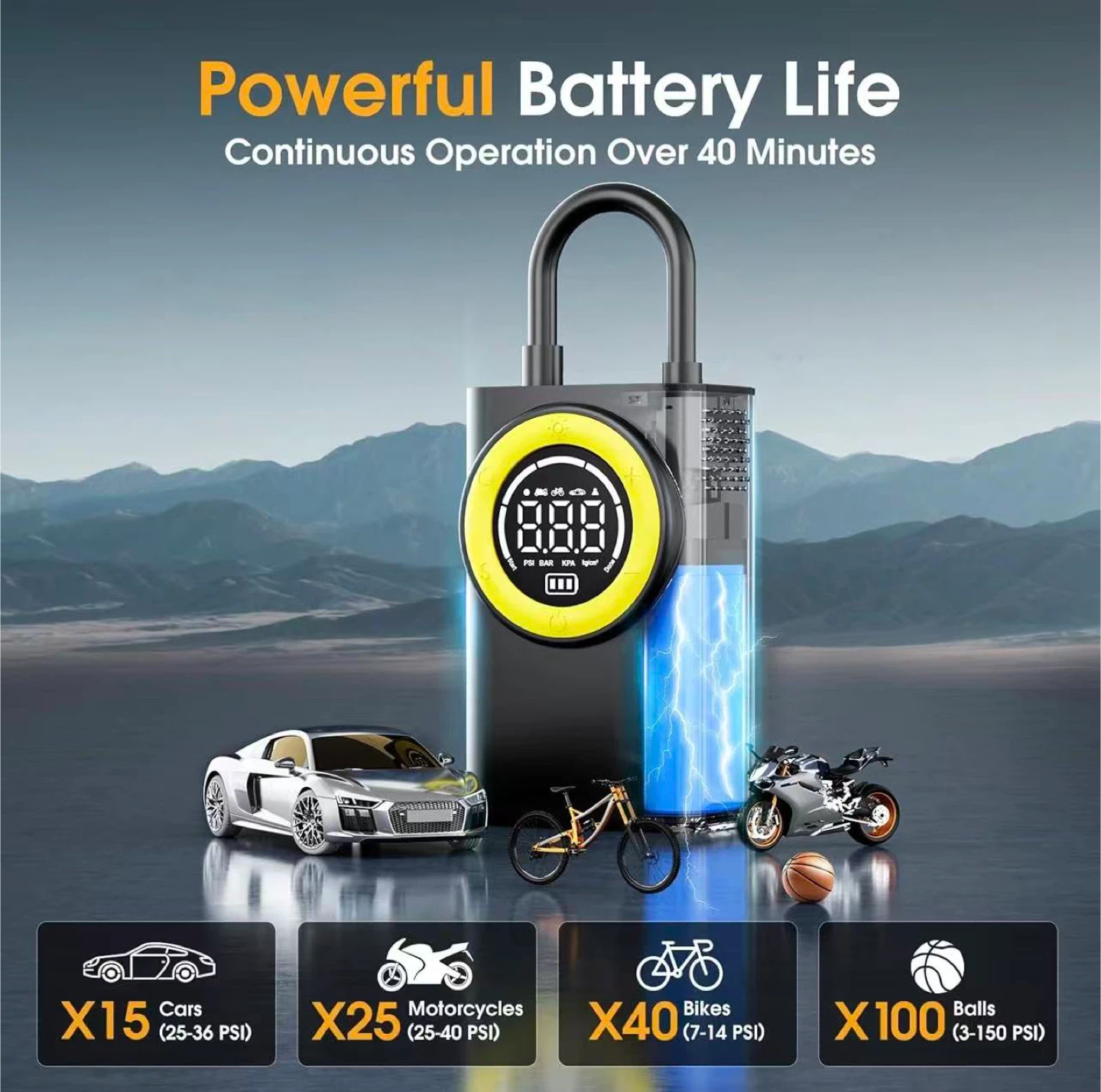 Portable Cordless Air Compressor Inflator - photo 3