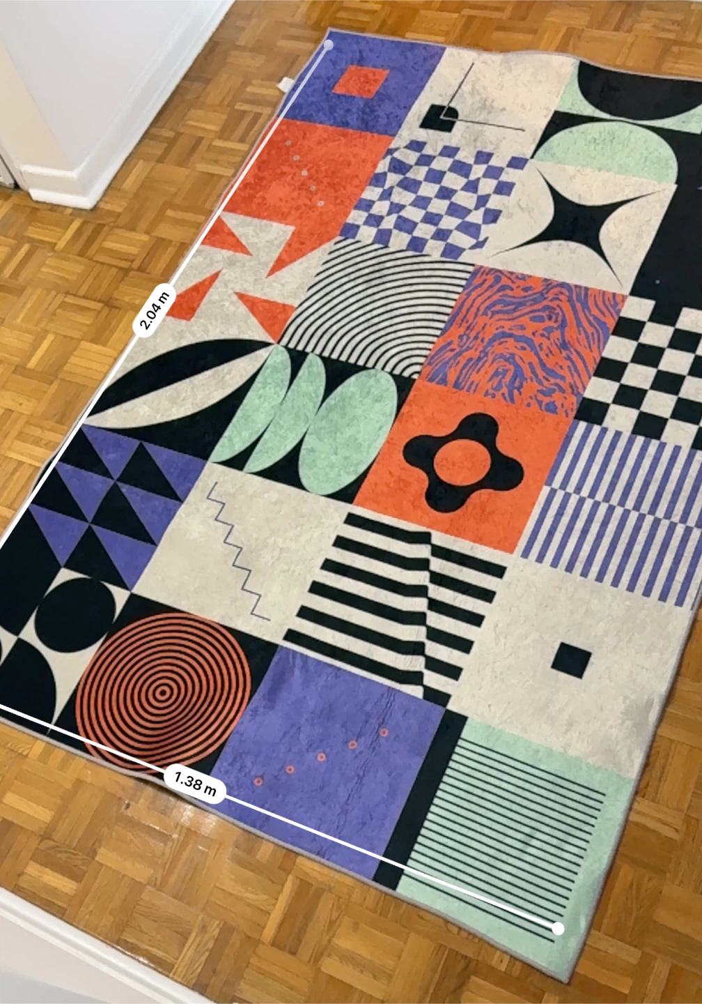 Geometric Patterned Area Rug 1.38m x 2.04m - photo 3