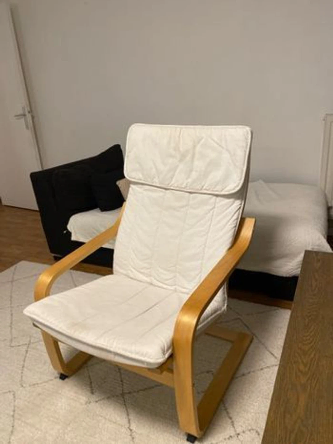 IKEA Poang Chair - Birch Veneer & White Cushion - photo 2