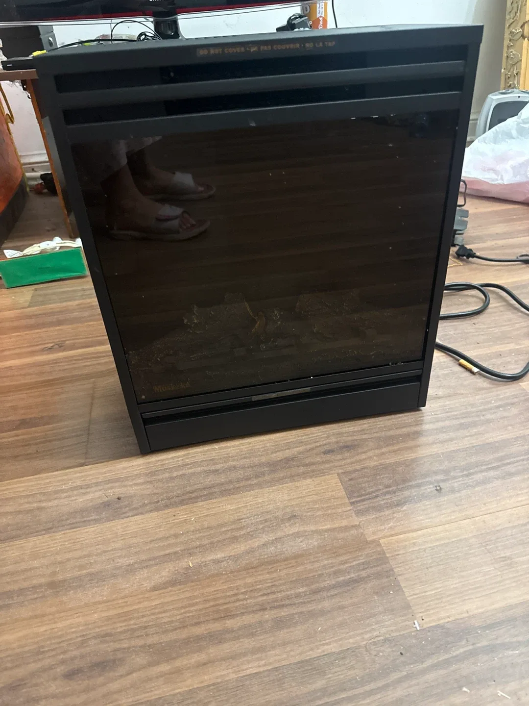 Black Electric Fireplace Heater