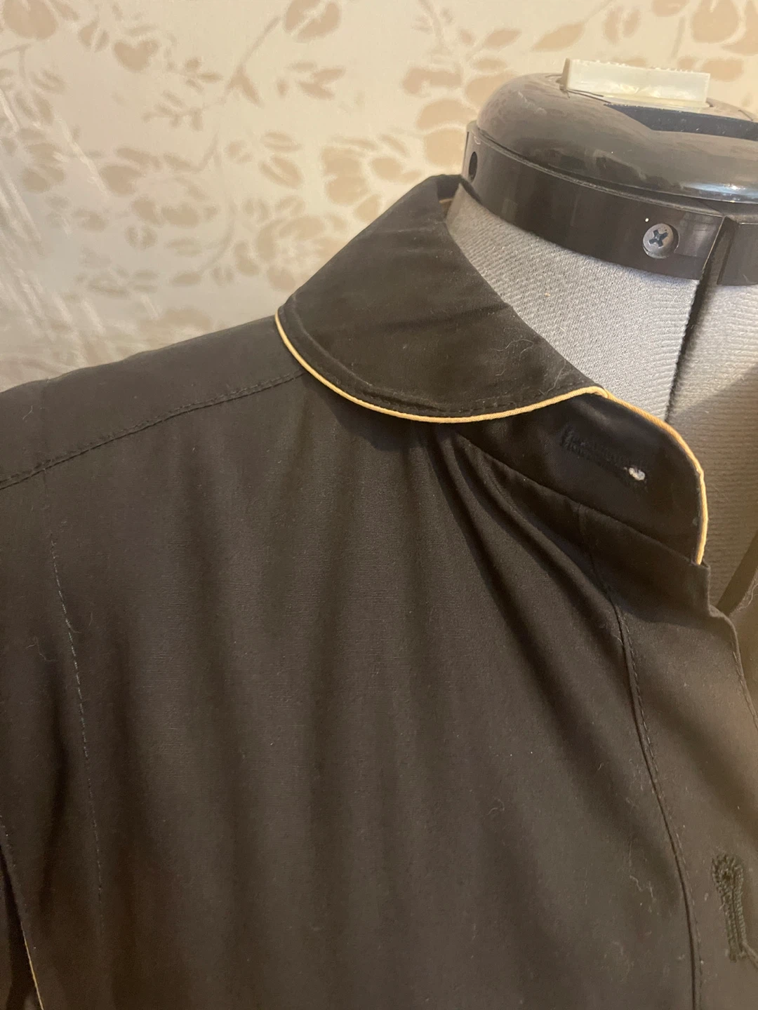 Vintage West Germany Black Trench Dress Coat – Size 36 fits S/M - photo 4