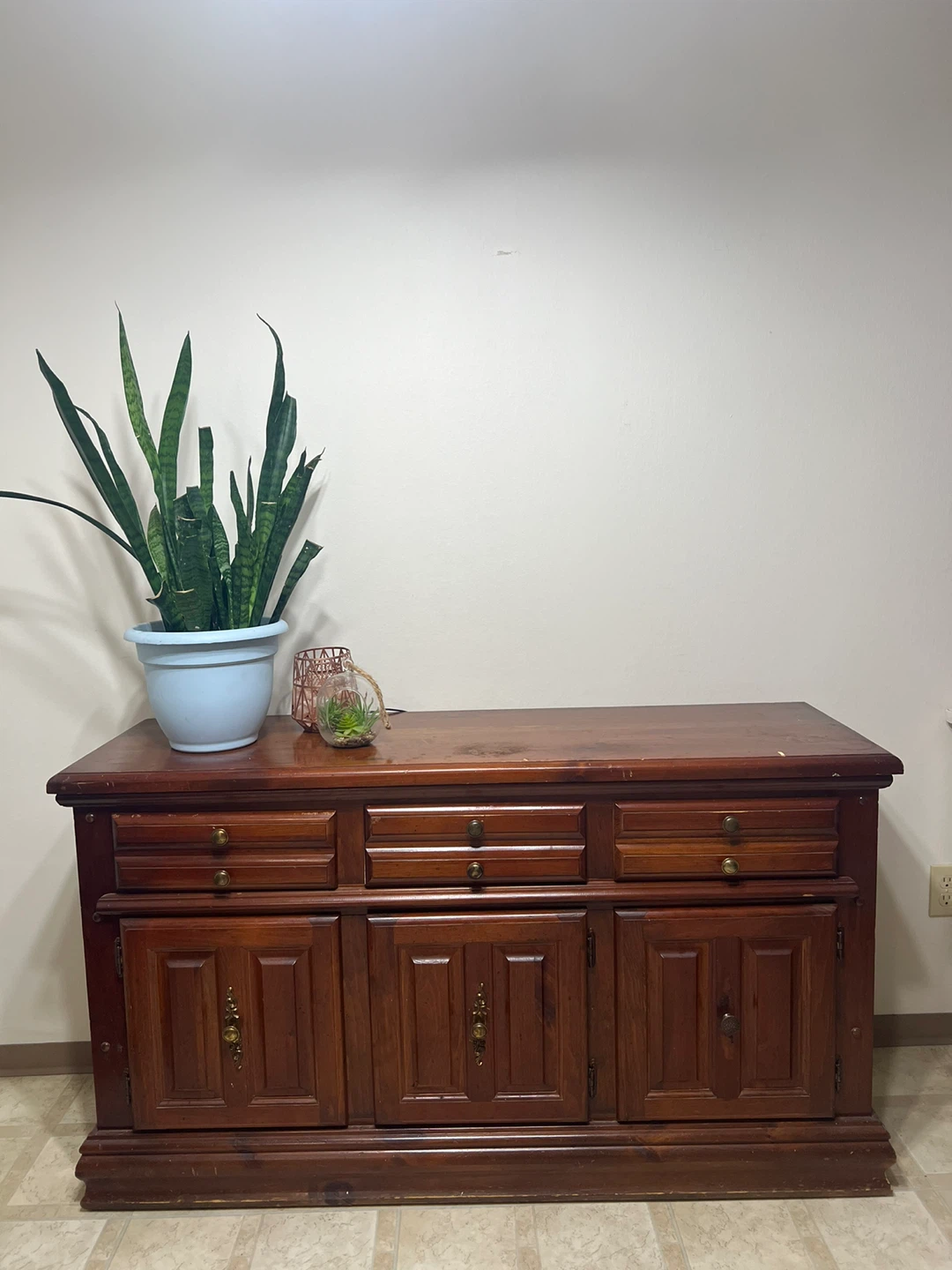 Wooden Buffet Cabinet and chair - photo 2