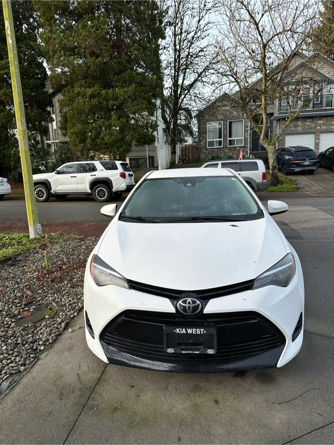 White Toyota Corolla