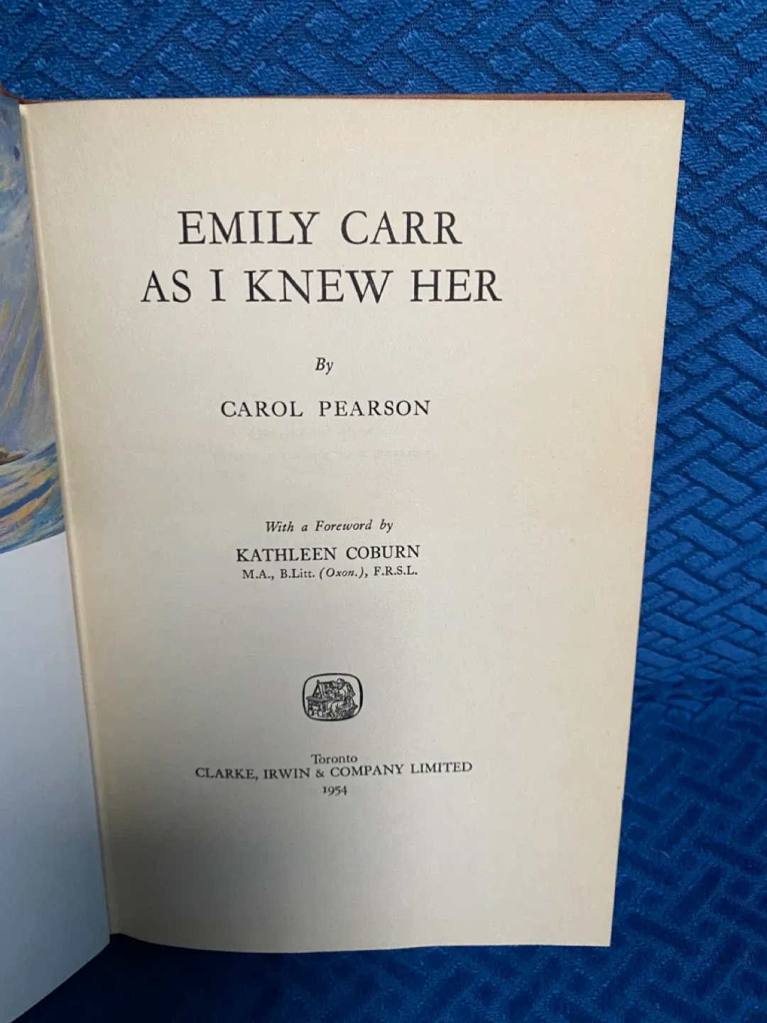 Emily Carr: As I Knew Her by Carol Pearson