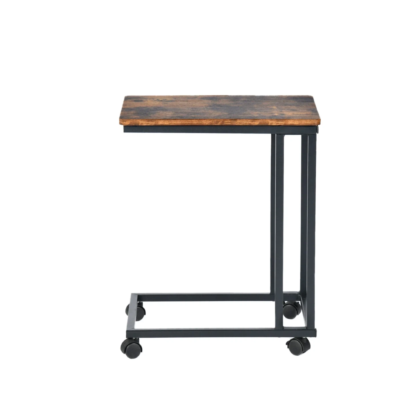 Rolling Side Table - Brown & Black - photo 2