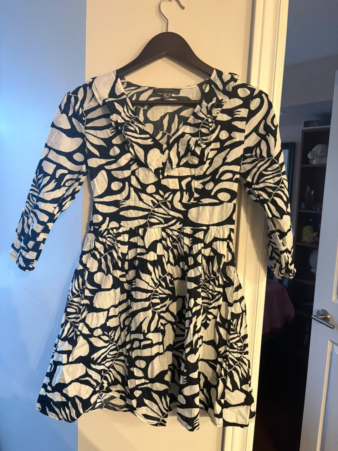 PRIMARK Black & White Print Dress