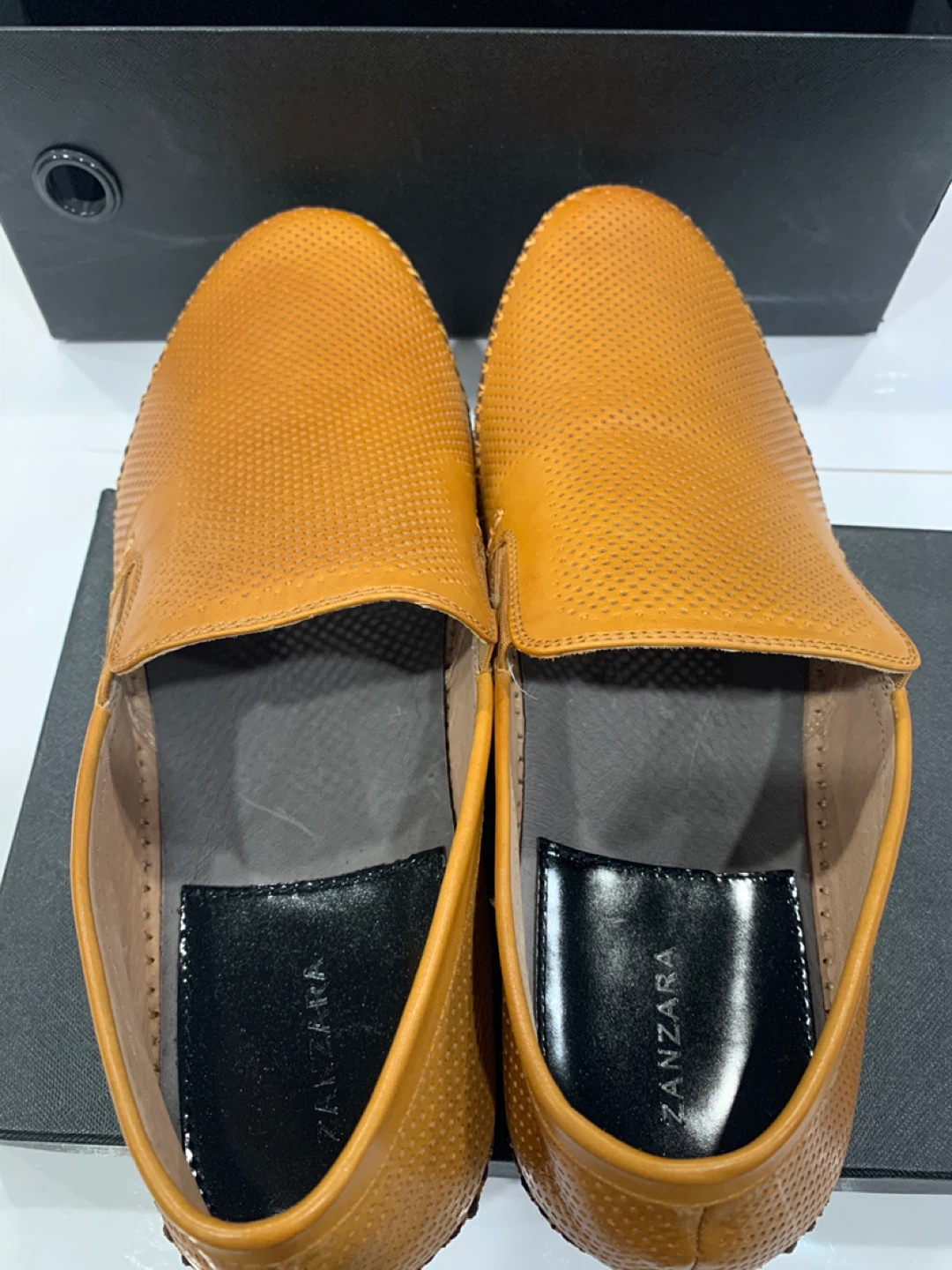 Zanzara Merz Cognac Leather Loafers Size 10.5 - photo 5