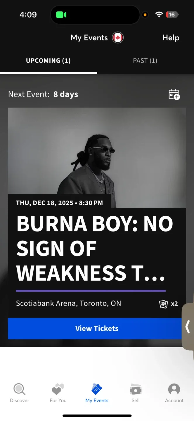 Burna Boy Concert Tickets - Dec 18, 2025
