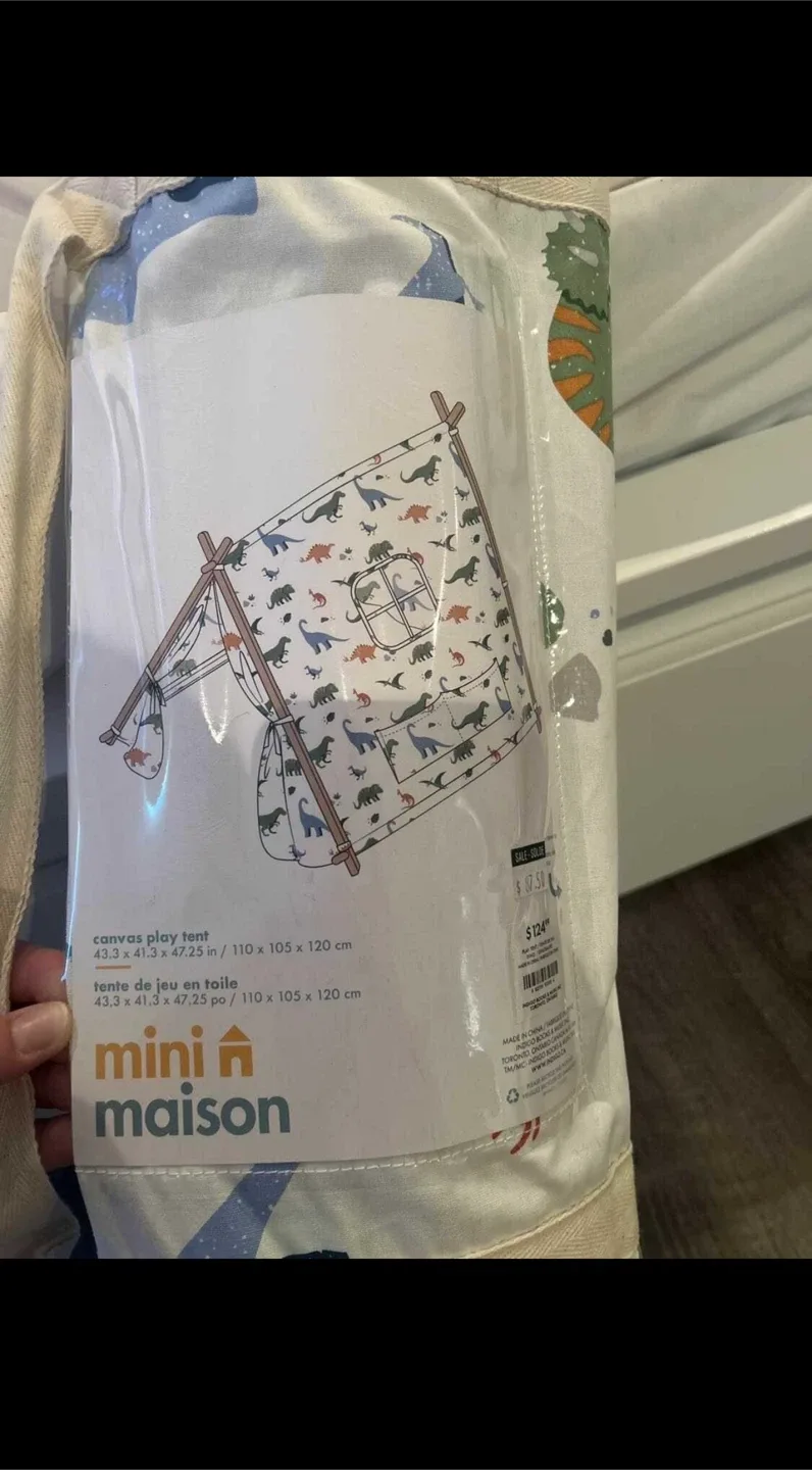 Mini Maison Canvas Play Tent (Dino Print)