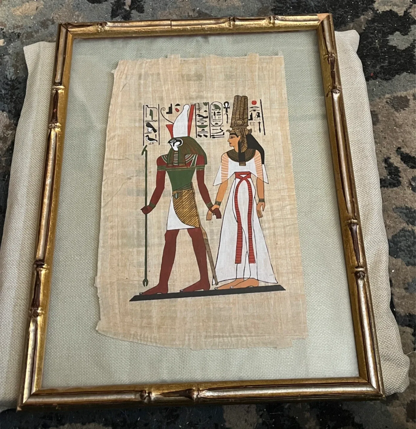 Framed Egyptian Papyrus Art