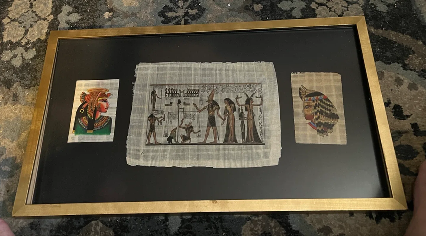 Framed Egyptian Papyrus Art