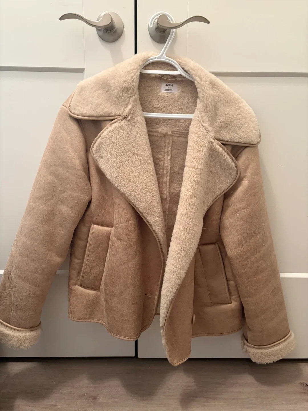 Ardene Beige Faux Shearling Jacket