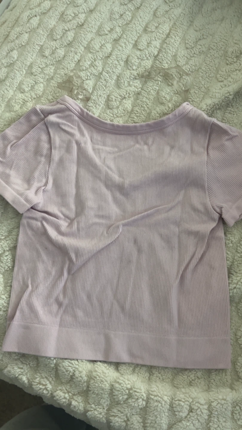 Pink V-neck top - photo 2