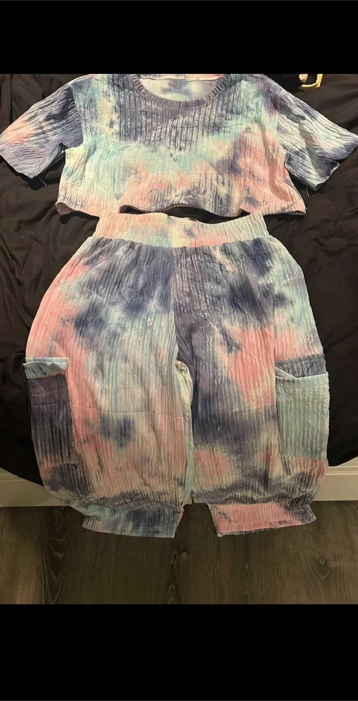 Tie-Dye Lounge Set - Top & Pants
