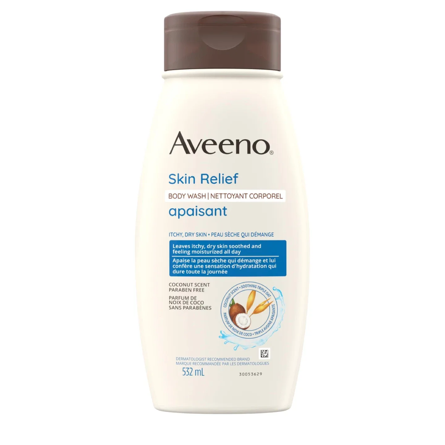 3 Bottles of Aveeno Skin Relief Body Wash - 532 mL