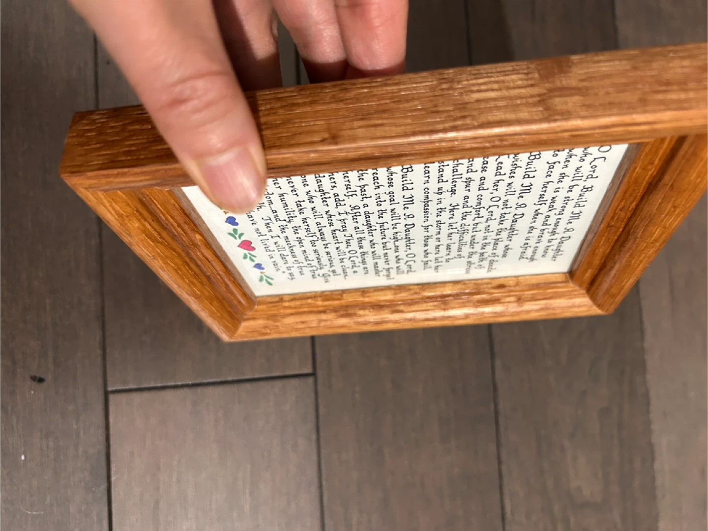 Framed 'Build Me A Daughter' Poem - photo 3