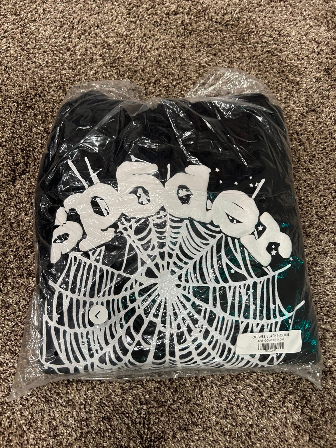 Sp5der OG Web Black Hoodie, - photo 2