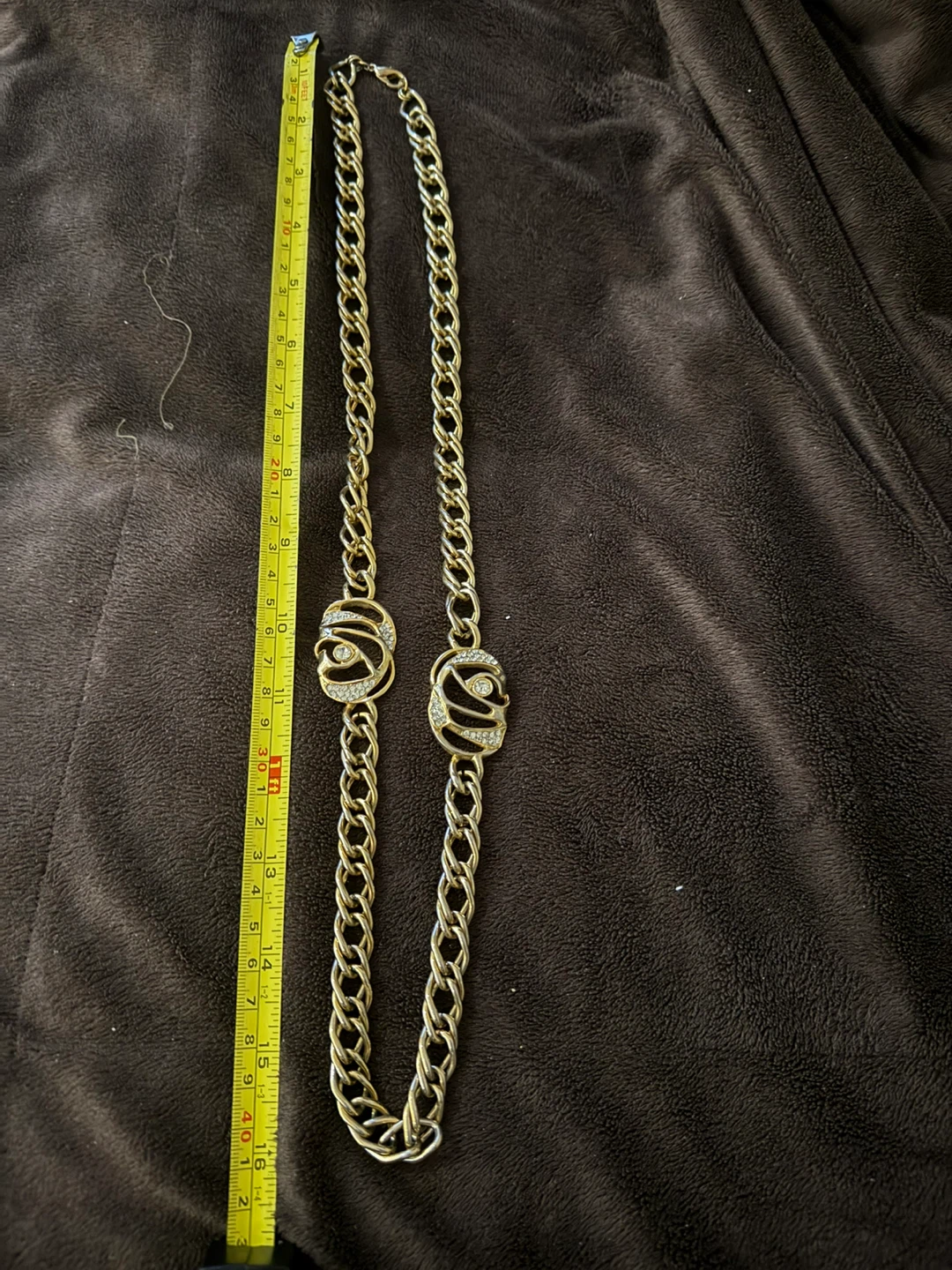 Vintage Gold Tone Chain Necklace - photo 2
