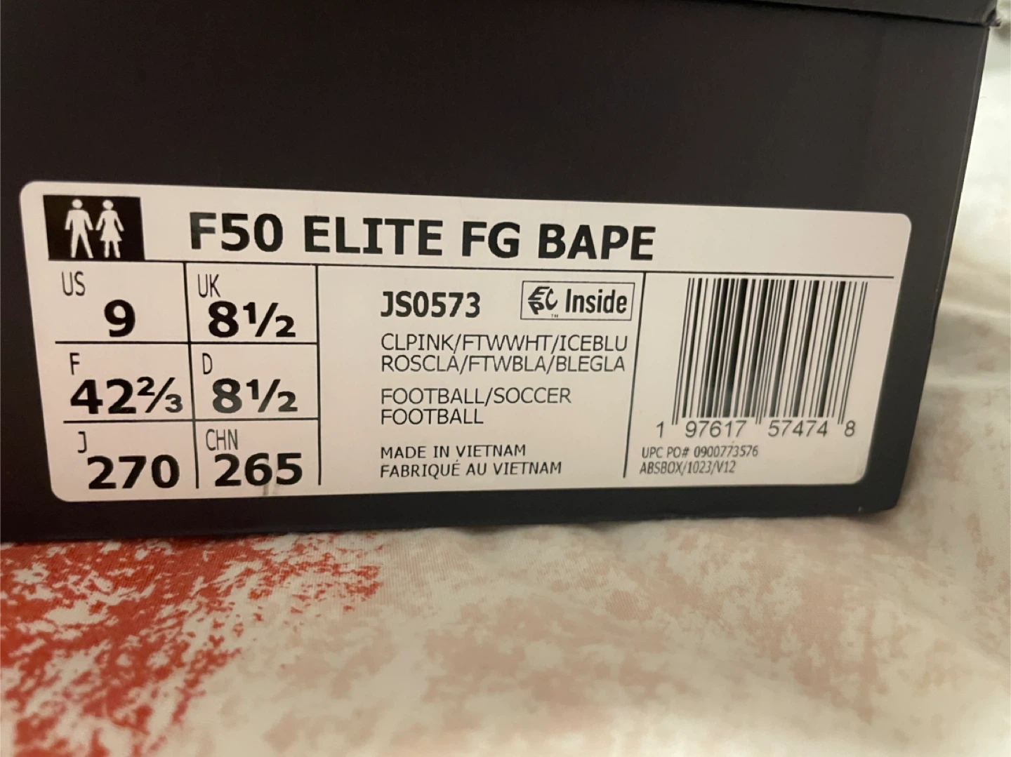 Adidas F50 Elite FG BAPE Cleats US 9 - photo 3