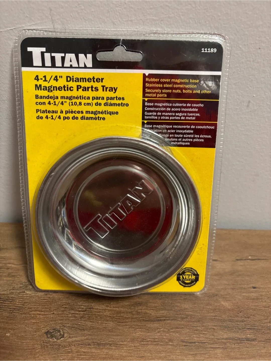 New Titan 4-1/4" Diameter Magnetic Parts Tray