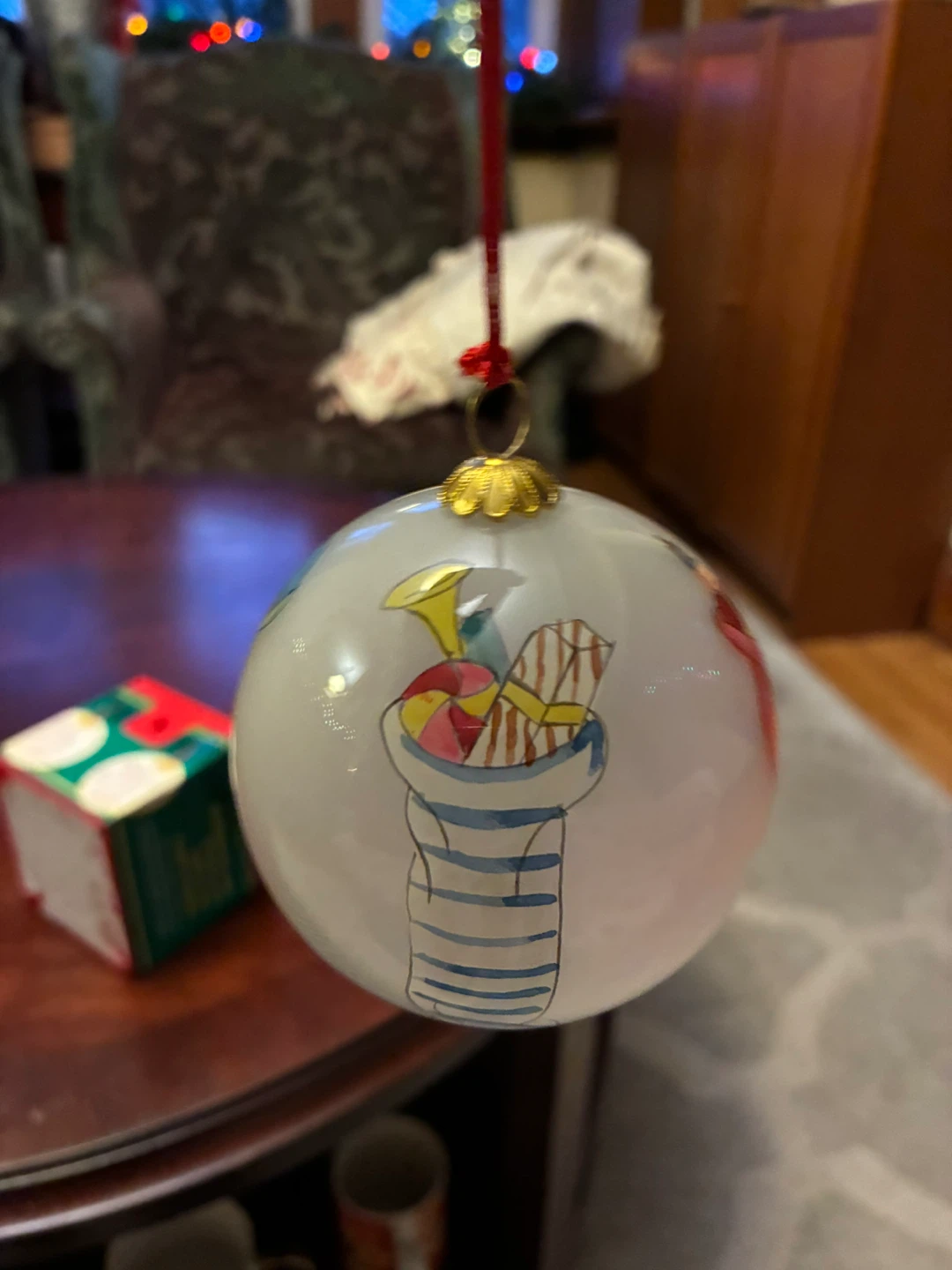 Xmas bulb Christmas tree toys hand painted - photo 2