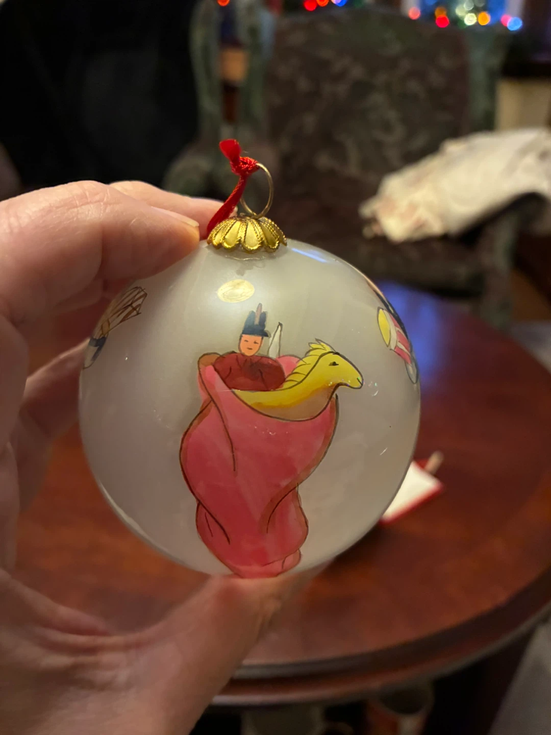 Xmas bulb Christmas tree toys hand painted - photo 3