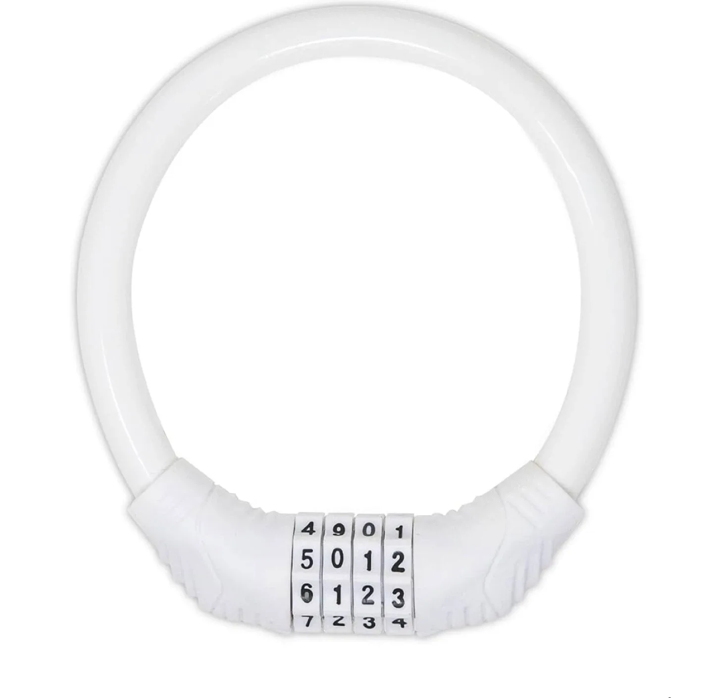 Urban August White Bike Lock - Size Small