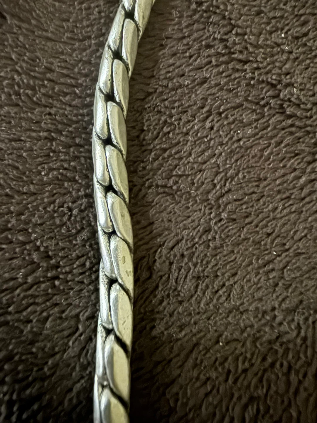 Silver Tone Braided Chain Necklace - photo 2