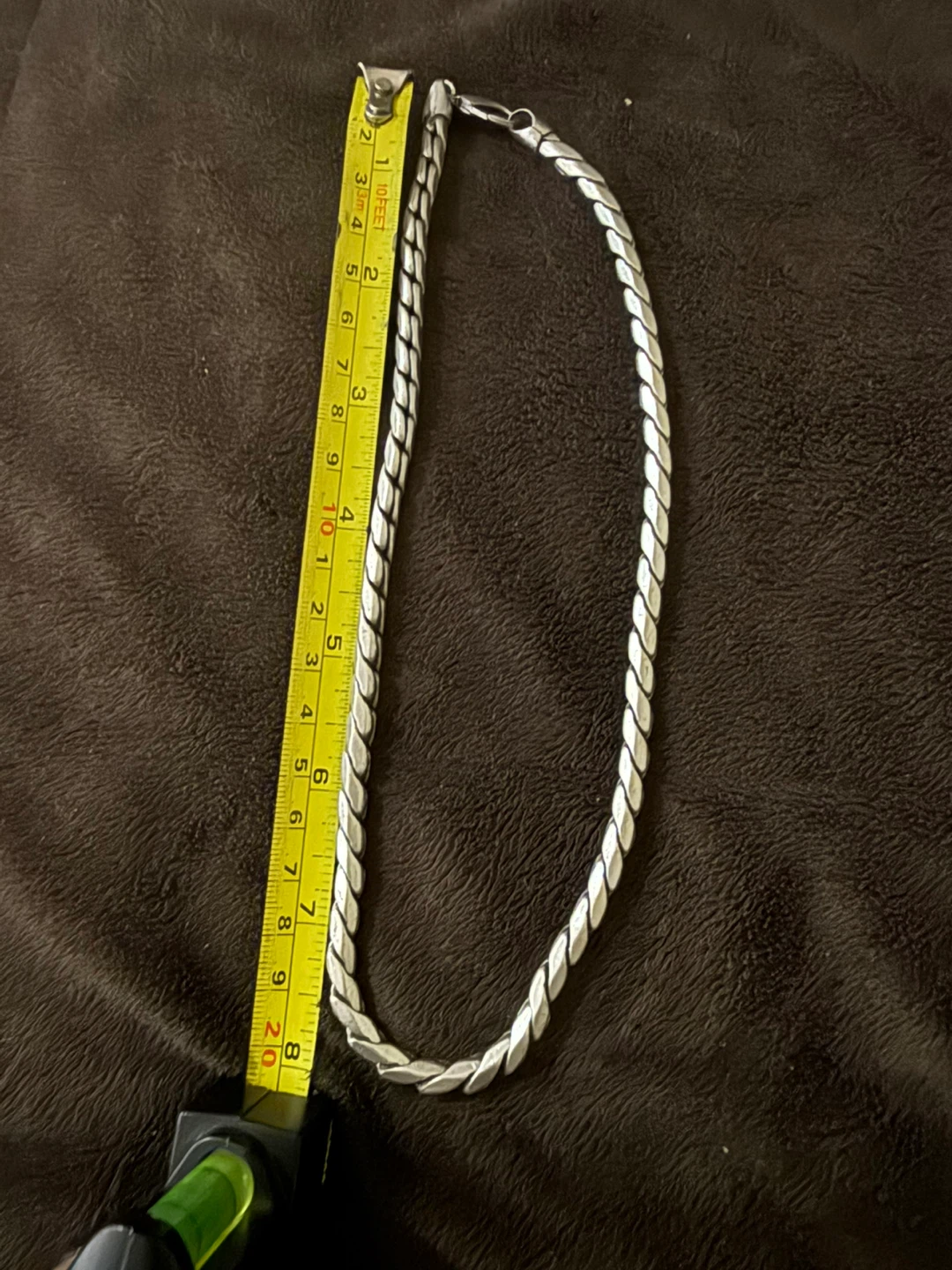 Silver Tone Braided Chain Necklace - photo 3