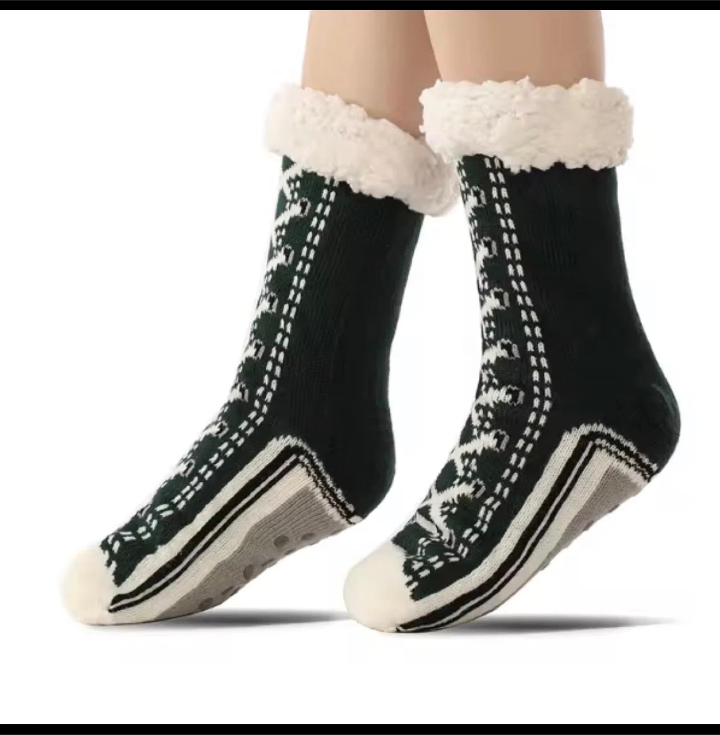Fuzzy Slipper Socks - Assorted Colors - photo 3