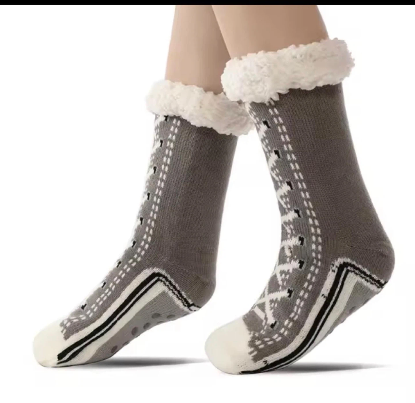 Fuzzy Slipper Socks - Assorted Colors - photo 4
