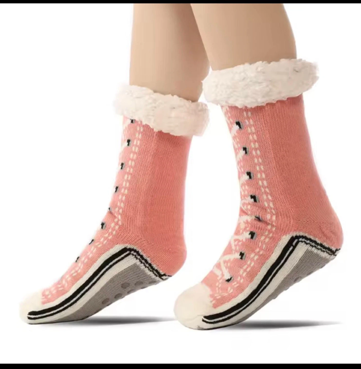 Fuzzy Slipper Socks - Assorted Colors - photo 2