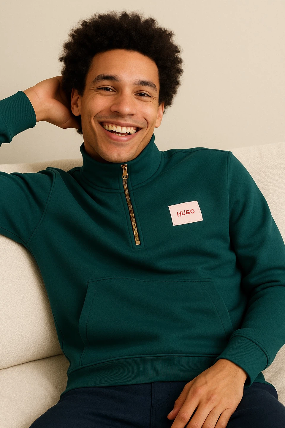 Hugo Quarter-Zip Sweatshirt - photo 2